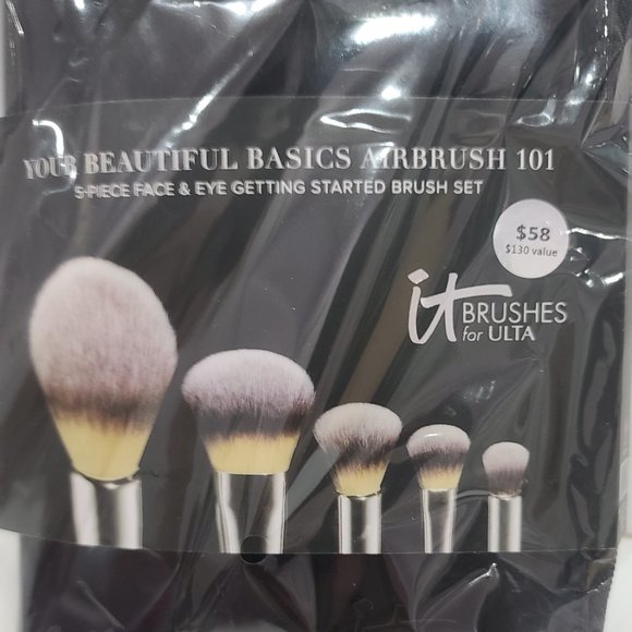 NIP ✅ It Cosmetics Your Beautiful Basics Airbrush 101 5 pc Makeup Brush Set ✨NIP - Picture 5 of 5